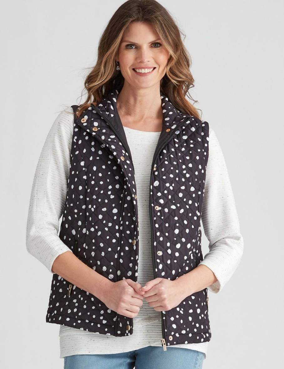 Outerwear WLane | W.Lane Lacquer Print Quilted Puffer Vest