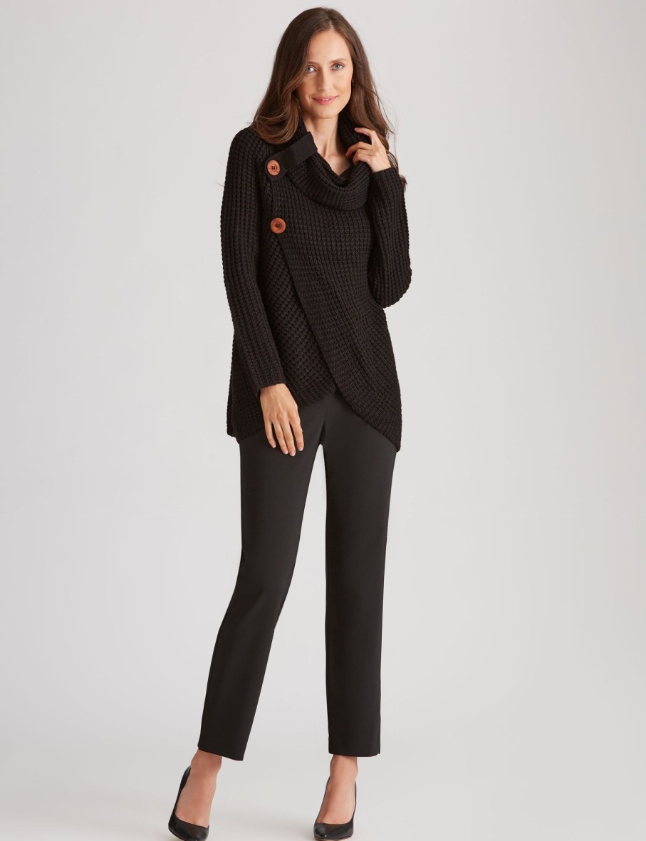 Knitwear LizJordan | Liz Jordan Wrap Button Jumper