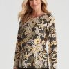 Tops NoniB | Noni B Hot Fix Paisley T-Shirt