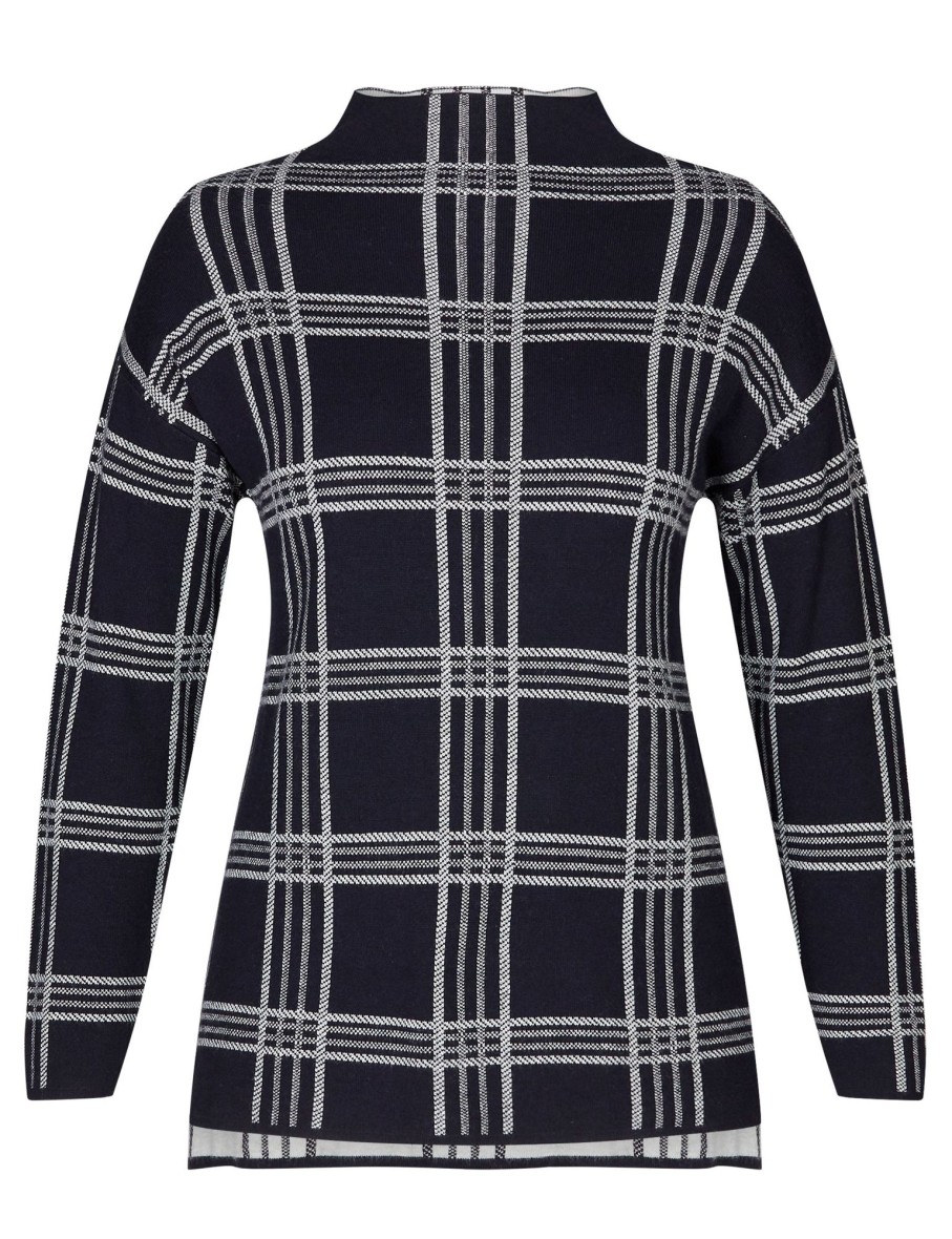 Knitwear WLane | W.Lane Check Funnel Neck Jumper