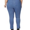 Bottoms Beme | Beme Short Leg Slim Blue Jeans