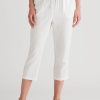 Bottoms WLane | W.Lane Linen Crop Pants