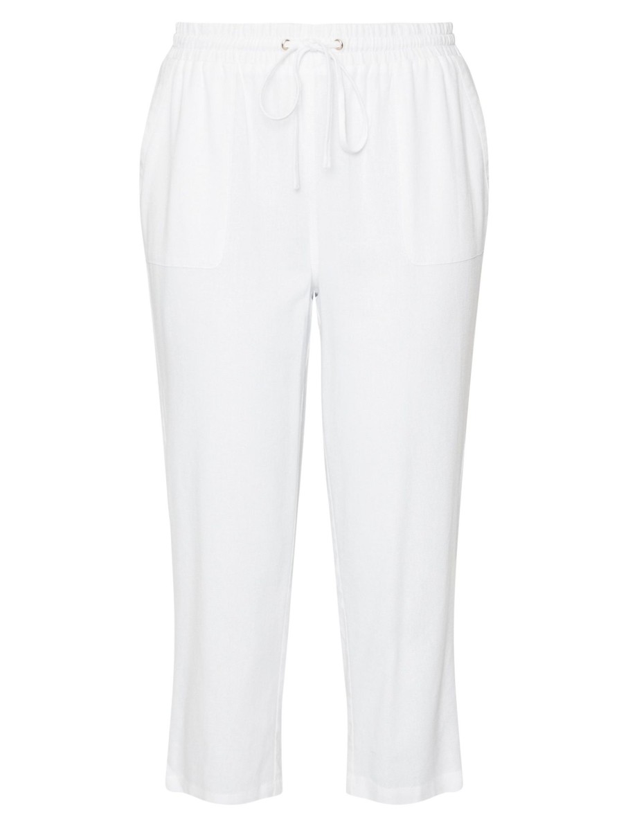 Bottoms WLane | W.Lane Linen Crop Pants