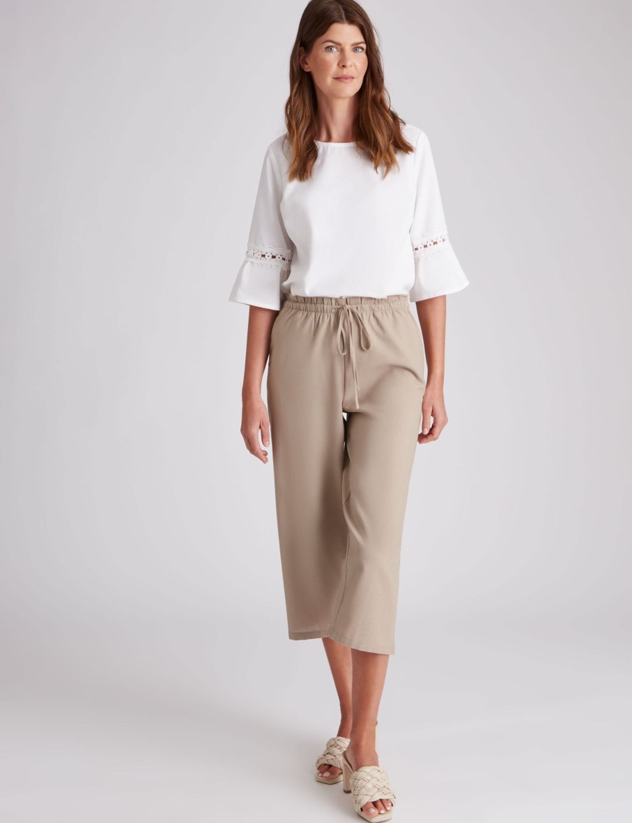 Bottoms WLane | W.Lane Linen Stripe Drawstring Pants