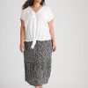 Bottoms Autograph | Autograph Woven Midi Curved Hem Skirt