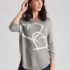 Knitwear Katies | Katies Cotton 3/4 Sleeve Novelty Placement Jumper