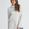 Knitwear Rockmans | Rockmans Long Sleeve Cowl Neck Side Split Knitwear