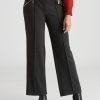 Bottoms Millers | Millers Full Length Wide Legs Pannelled Ponte Zipped Pants