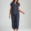 Sleepwear Katies | Katies Short Sleeve Cropped Pyjama Set