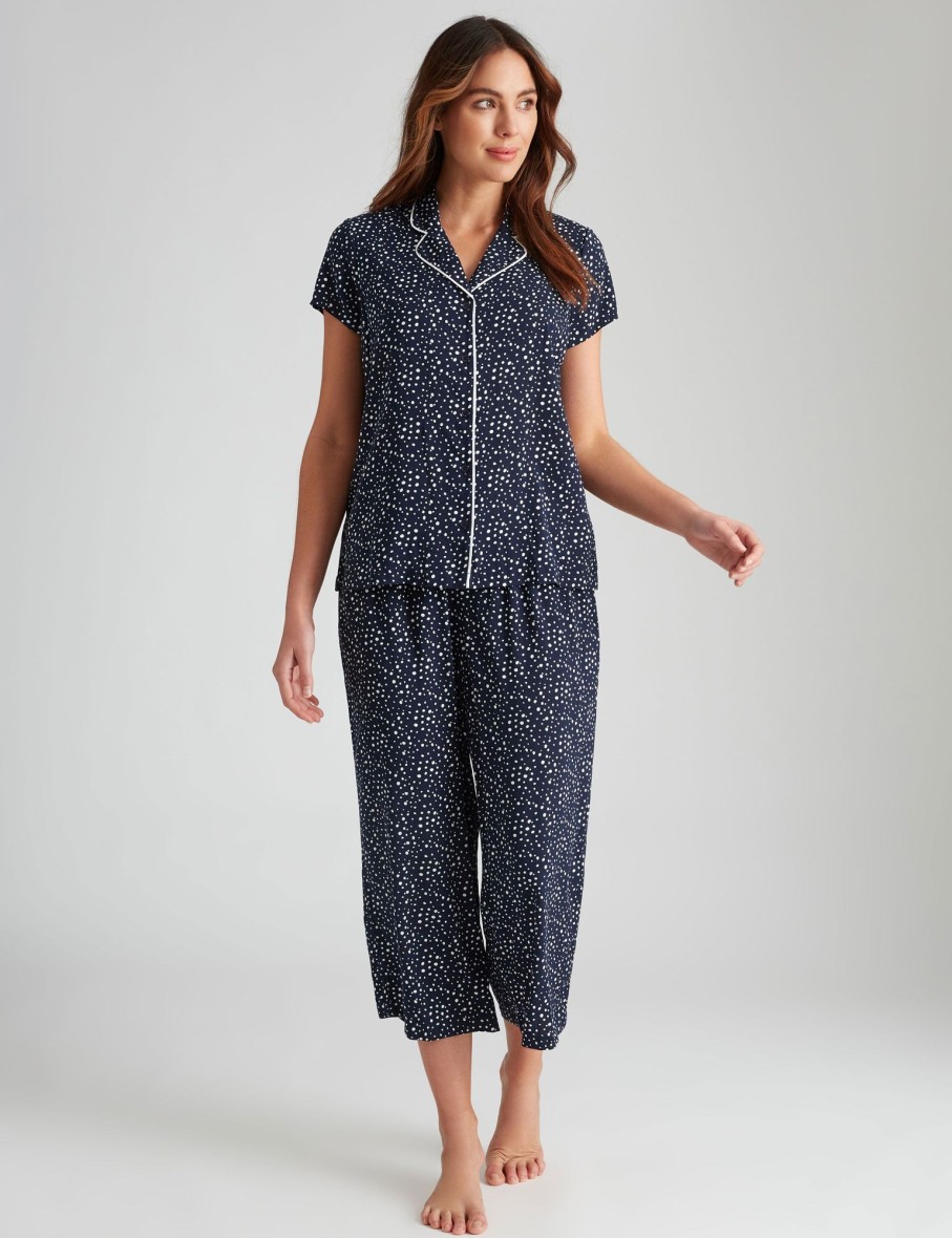 Sleepwear Katies | Katies Short Sleeve Cropped Pyjama Set