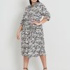 Dresses Beme | Beme Abstract Print Linen Dress