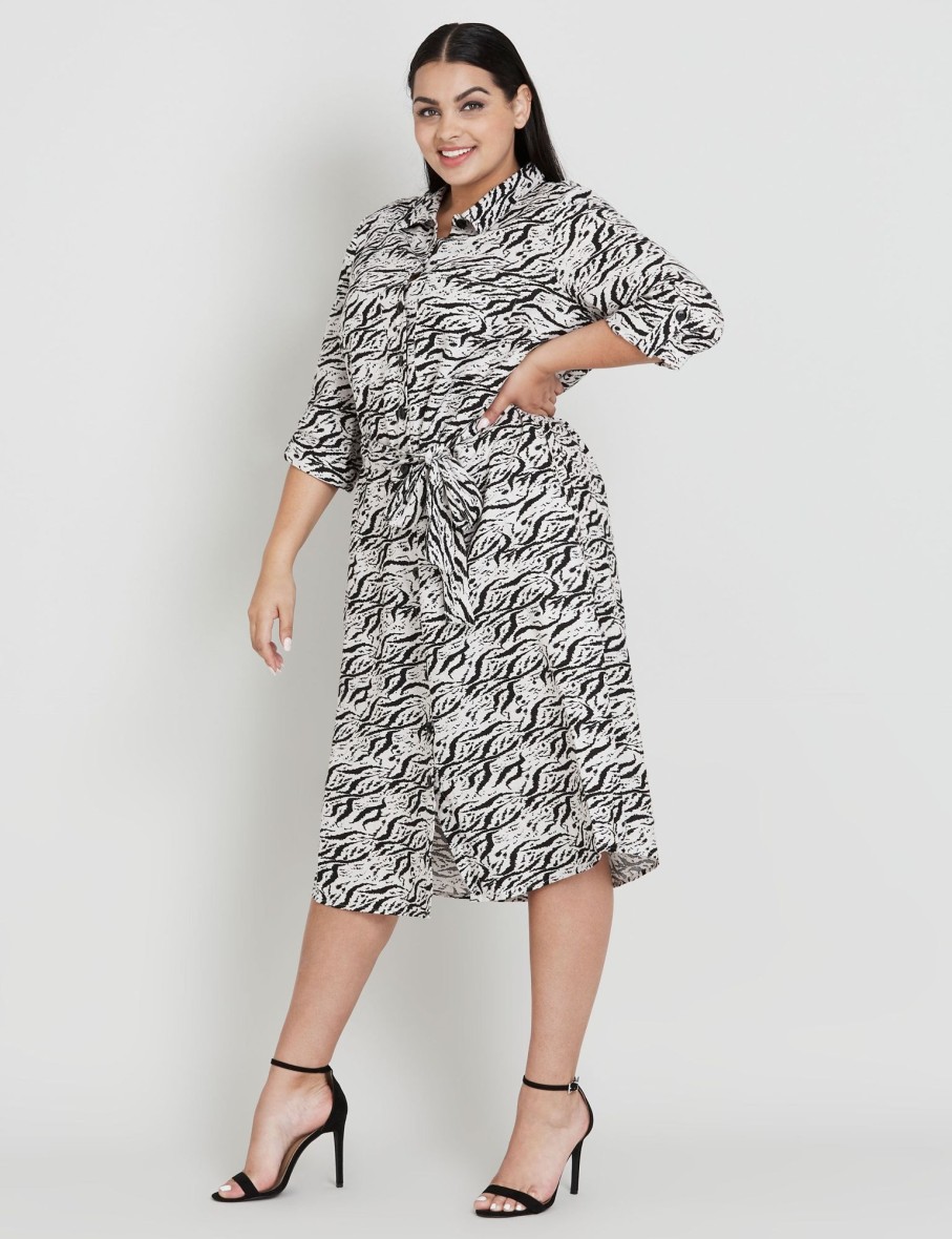 Dresses Beme | Beme Abstract Print Linen Dress