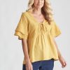 Tops NoniB | Noni B Woven Broderie Frill Top