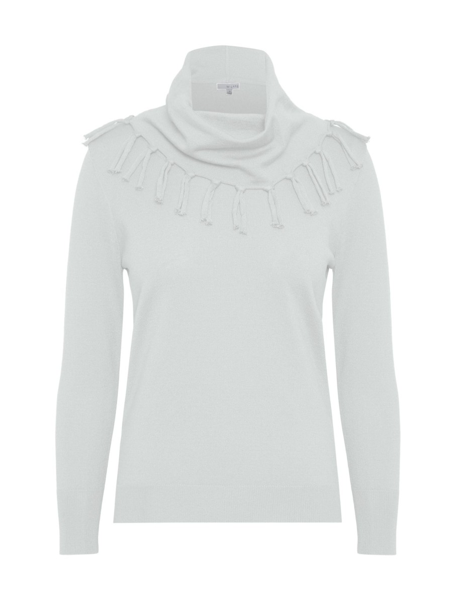 Knitwear WLane | W.Lane Fringe Cowl Pullover Top