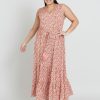 Dresses Beme | Beme Drawstring Print Maxi Dress