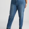 Bottoms Beme | Beme Pocket Detail Straight Fit Regular Length Jeans