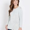 Knitwear Rockmans | Rockmans 3/4 Sleeve Boatneck Multi Twist Zipped Front Knitwear Top