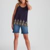 Bottoms Rockmans | Rockmans Mid Thigh Denim Basic Shorts