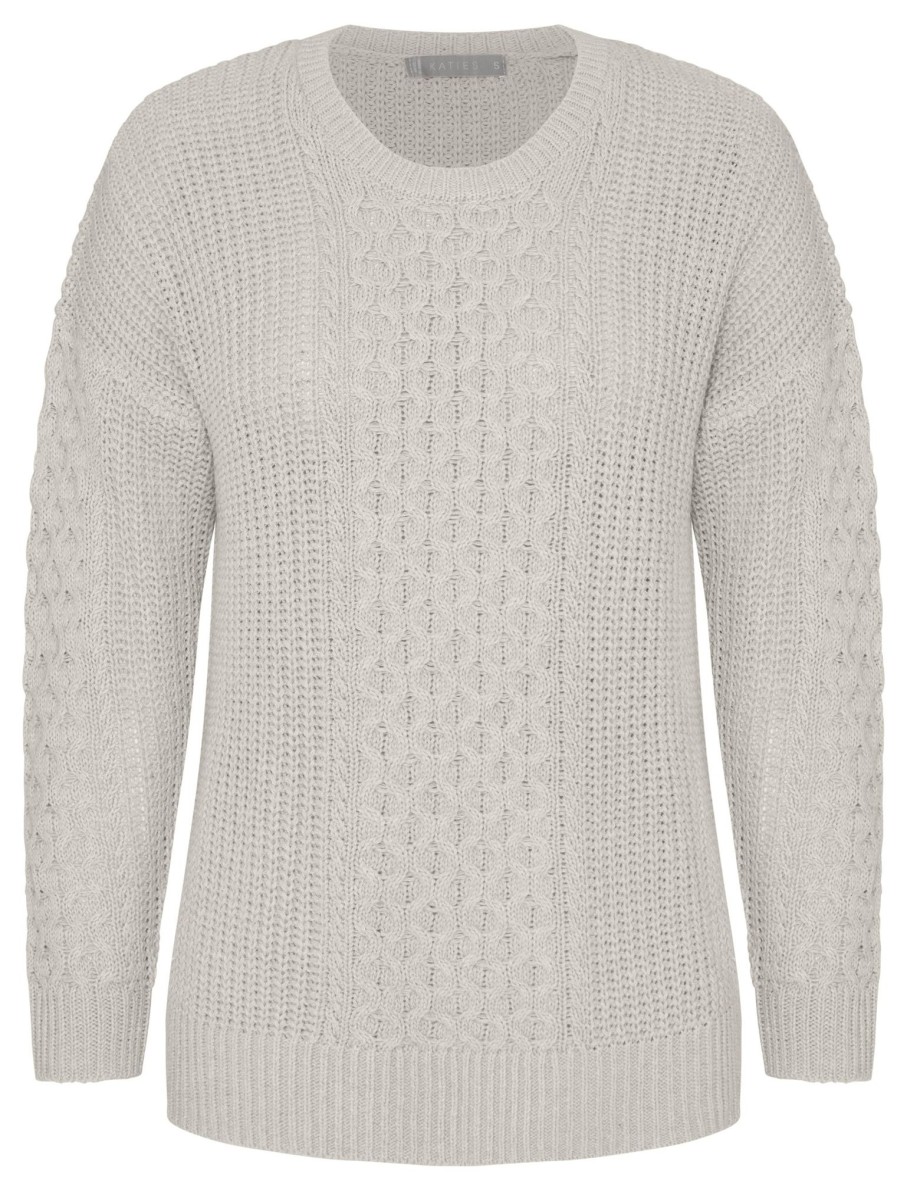 Knitwear Katies | Katies Cotton Scoop Neck Cable Jumper