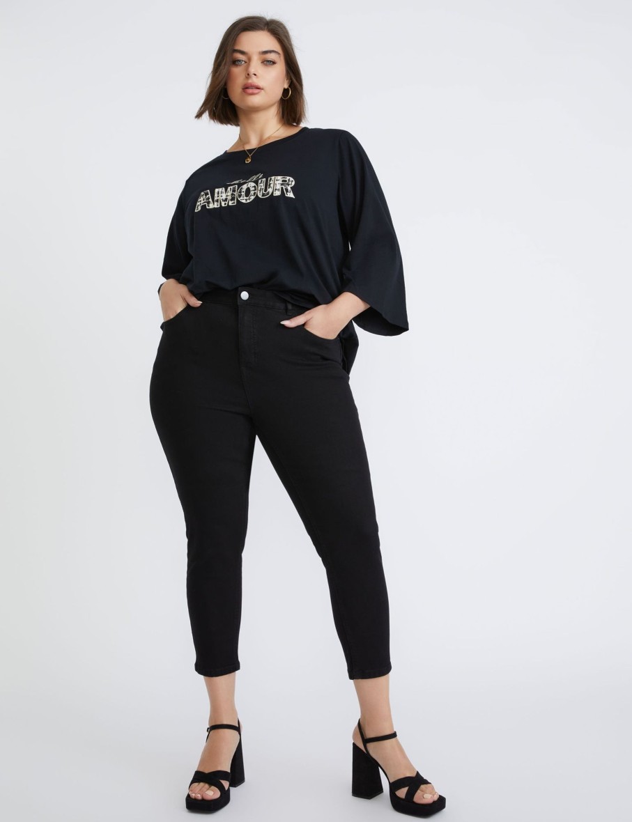 Bottoms Beme | Beme Mid Rise Straight Regular Jeans