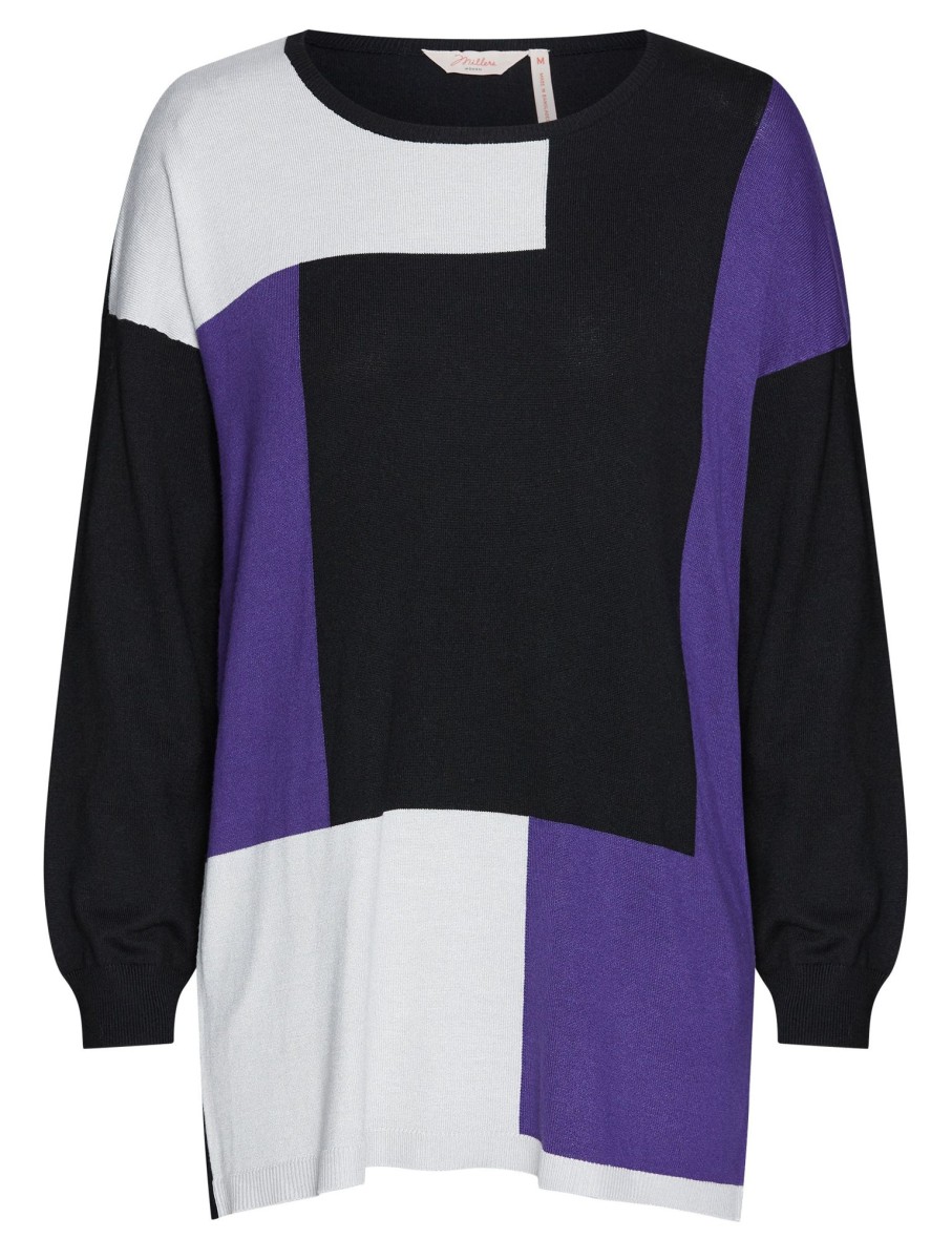 Knitwear Millers | Millers Long Sleeve Colourblock Jumper