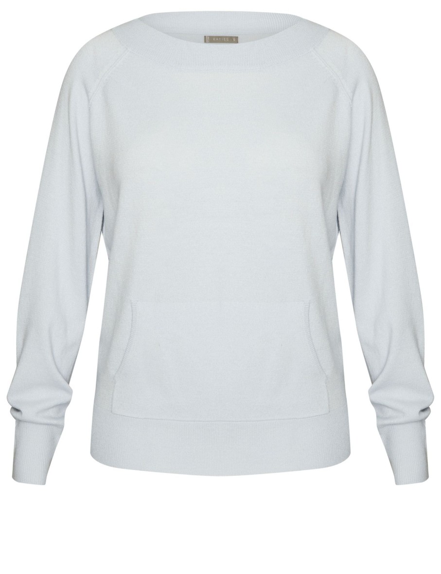 Knitwear Katies | Katies Open Neck Pocket Front Jumper