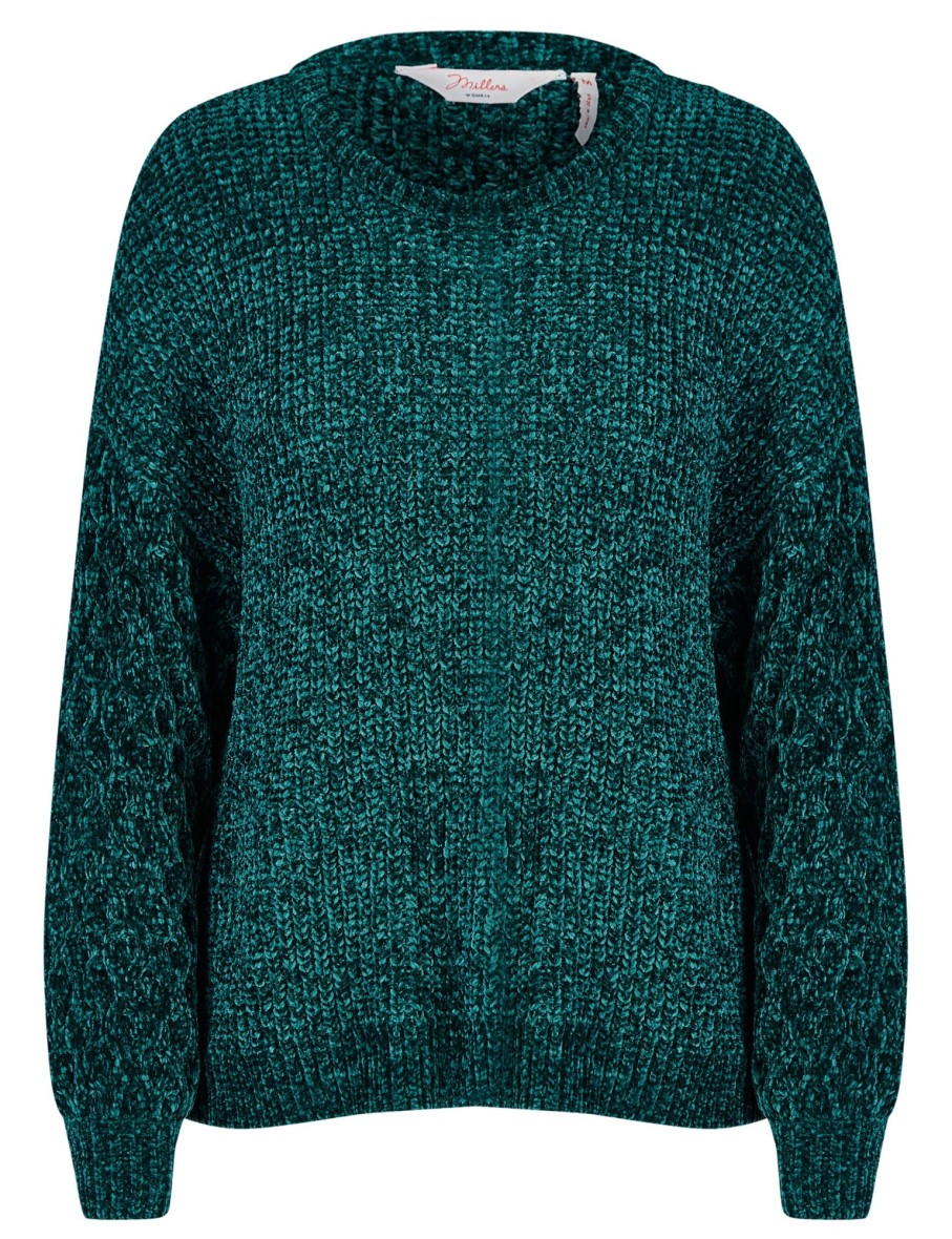 Knitwear Millers | Millers Cable Sleeve Chenille Jumper1