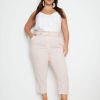 Bottoms Beme | Beme Tab Detail Side Split Roll Pant