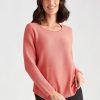 Knitwear Katies | Katies Cotton Round Neck Curved Hem Jumper