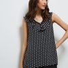 Tops NoniB | Pearl Button Frill Spot Top