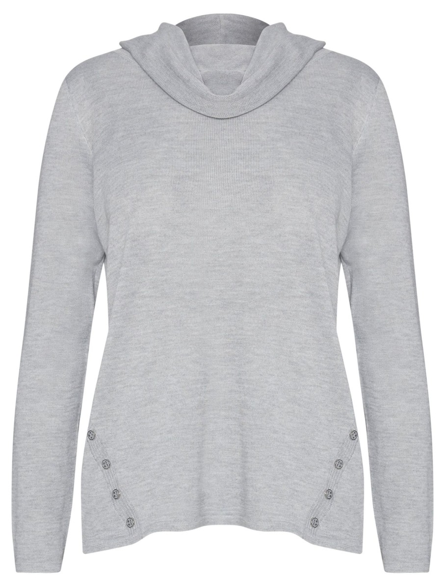 Knitwear WLane | W.Lane Cowl Neck Button Detail Jumper