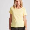 Tops NoniB | Noni B Round Neck Embroidered Rib Top