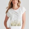 Tops NoniB | Noni B Embellished Print T-Shirt Top