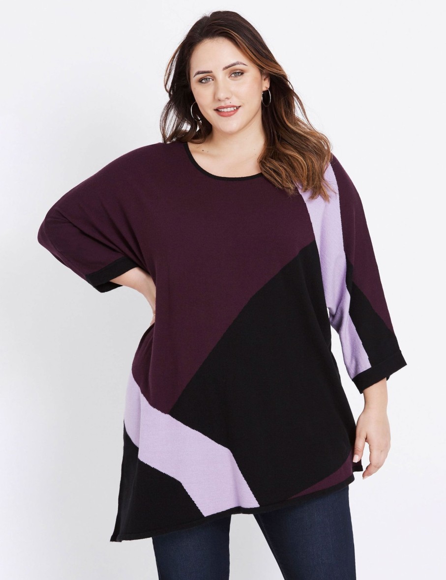 Knitwear Beme | Beme Elbow Sleeve Abstract Jumper