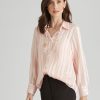 Tops NoniB | Noni B Self Stripe Lurex Shirt