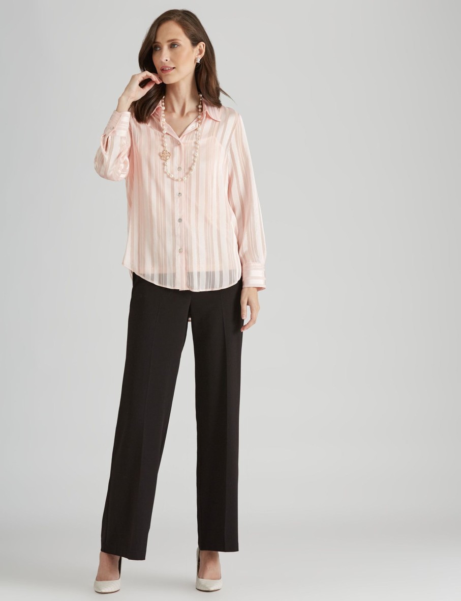 Tops NoniB | Noni B Self Stripe Lurex Shirt