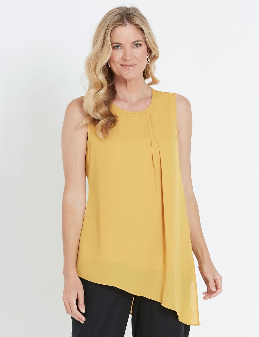 Tops NoniB | Sleeveless Angled Overlay Top