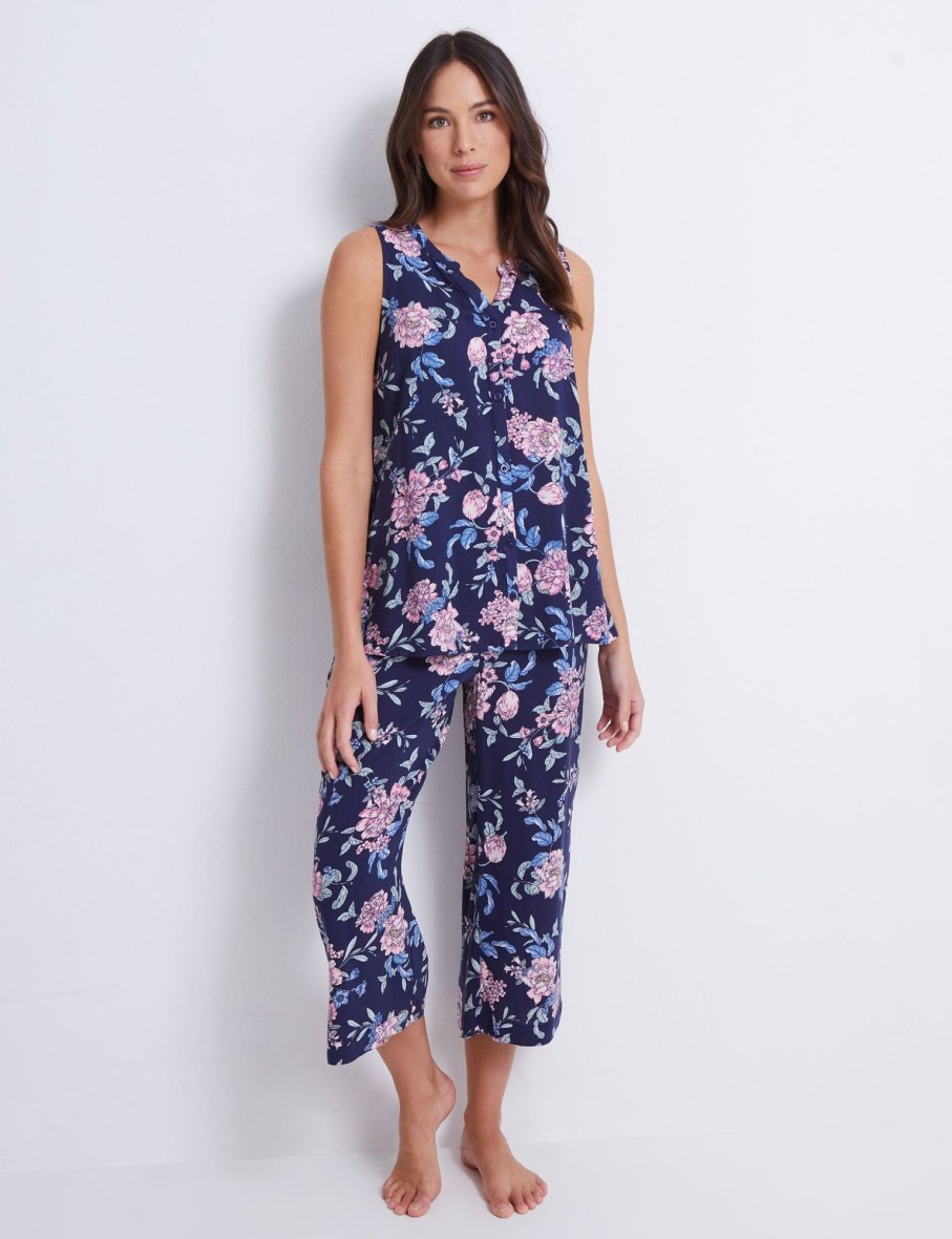 Sleepwear Katies | Katies Sleeveless Cropped Pyjama Set