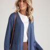 Knitwear Millers | Millers Long Sleeve Self Stripe Detail Cardigan