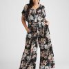 Dresses Beme | Beme 7/8 V Neck Jumpsuit