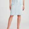 Bottoms WLane | W.Lane Chambray A-Line Skirt