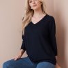 Tops NoniB | Long Sleeve V-Neck Knit Top