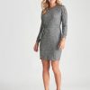 Dresses Crossroads | Crossroads Mock Neck Button Shoulder Dress