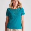 Tops NoniB | Noni B Lace Neck Rib Top