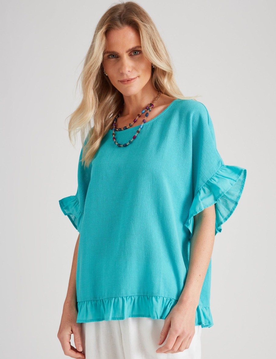 Tops Millers | Millers Short Sleeve Frill Hem Top