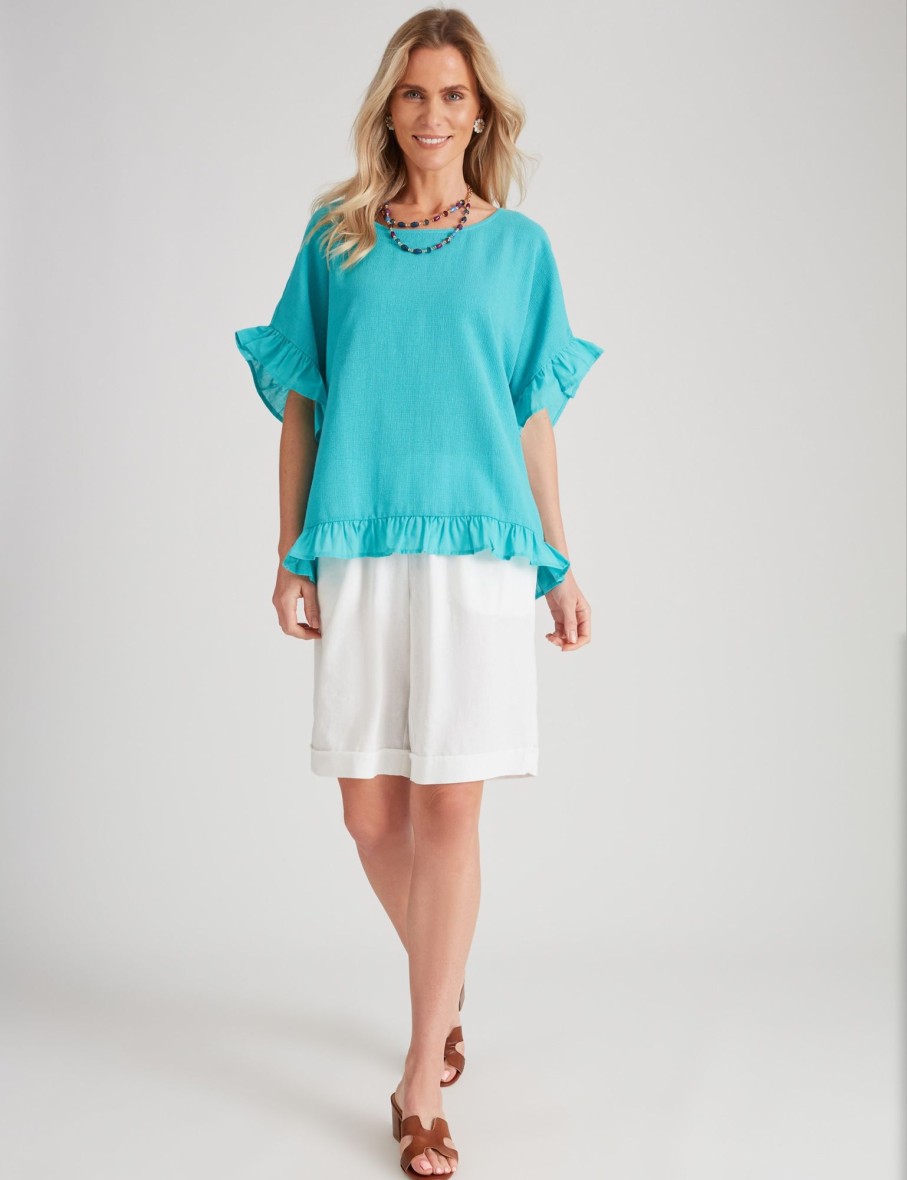 Tops Millers | Millers Short Sleeve Frill Hem Top