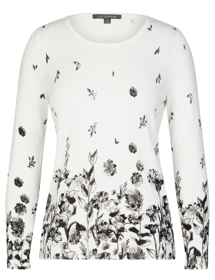 Knitwear LizJordan | Liz Jordan Knit Floral Jumper