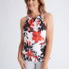 Tops Millers | Millers Sleeveless Printed Top With Shirred Hem