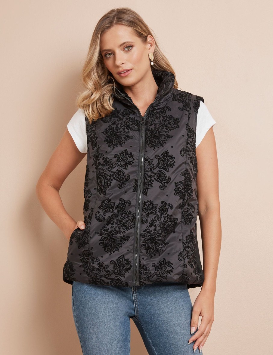 Outerwear WLane | W.Lane Flocked Puffer Vest