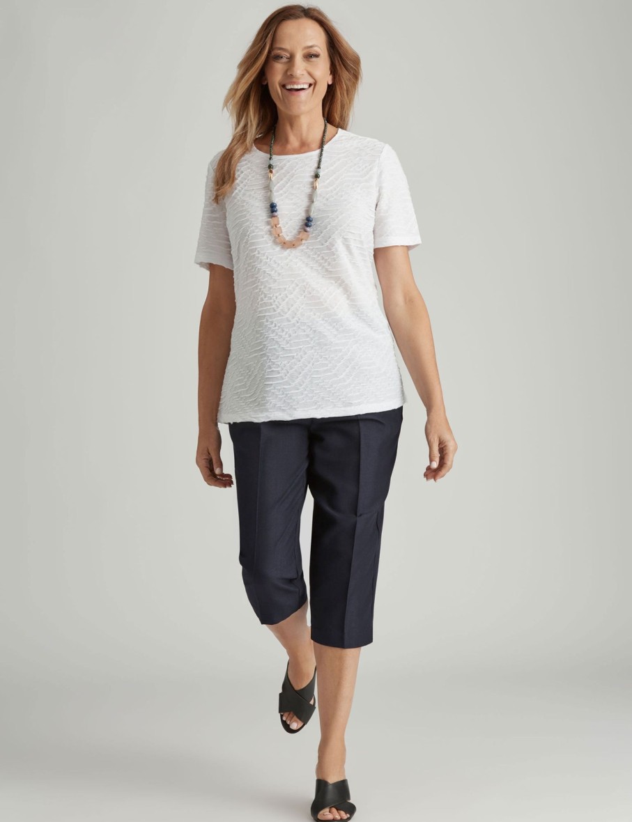 Tops Millers | Millers Short Sleeve Textured Scoop Neck Top